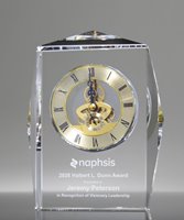Picture of Executive Gold Skeleton Crystal Award Clock