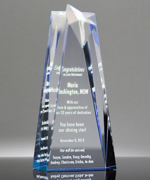 Picture of Acrylic Blue Star Tower Award