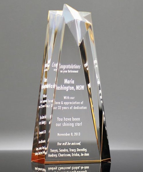 Picture of Acrylic Gold Star Tower Award