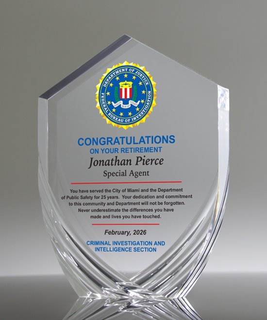 Police & Military Shield Recognition Award | Edco Awards