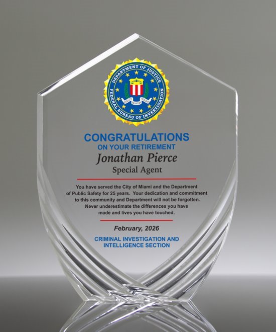 Police & Military Shield Recognition Award | Edco Awards