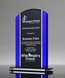 Picture of Appreciation Black & Blue Glass Award