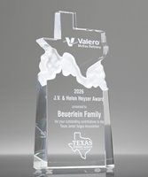 Picture of Texas Shaped Crystal Award
