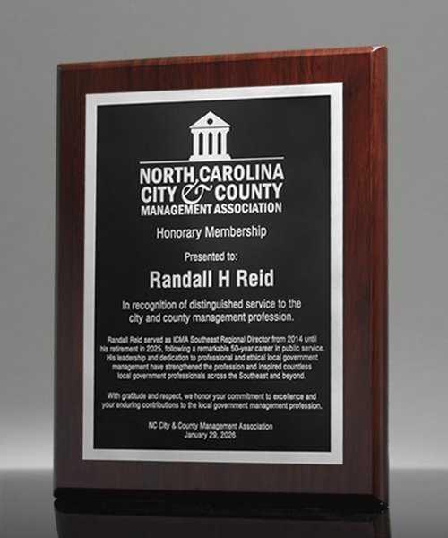 Picture of Hawthorne Walnut Silver Plaque