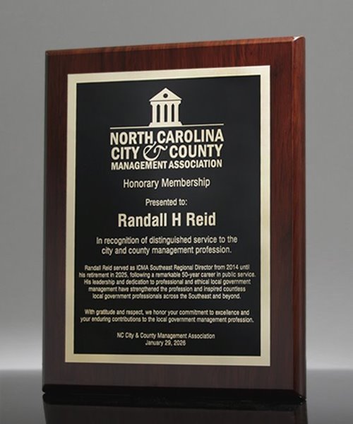 Picture of Hawthorne Walnut Gold Plaque