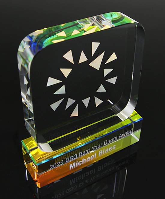Prismatic Block Crystal Award| Crystal Square | Edco Awards