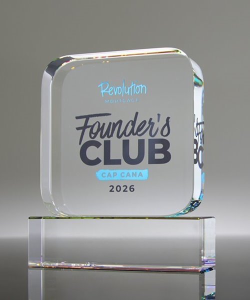 Prismatic Block UV Printed Crystal Award | Edco Awards