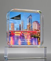 Picture of Prismatic Block UV Printed Crystal