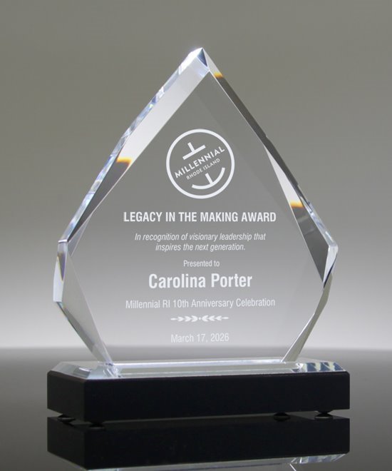 Diamond Impress Silver Acrylic Award | Engraved | Edco Awards
