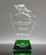 Picture of Elevated Bull Crystal Award Green