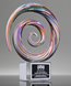 Picture of Spiral Cascade Art Glass Award - Clear Base