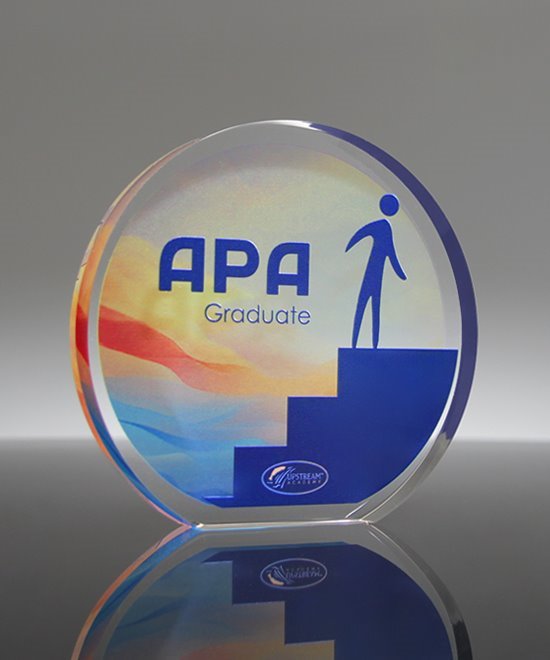 Dual-Imprint Acrylic Round Award | 2-Sided | Edco Awards