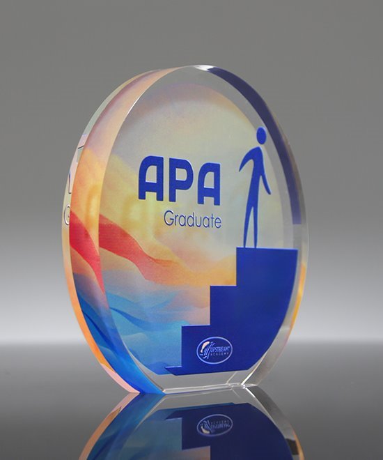 Dual-Imprint Acrylic Round Award | 2-Sided | Edco Awards