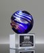 Picture of Helix Globe Art Glass Trophy - Clear Base