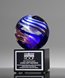 Picture of Helix Globe Art Glass Trophy