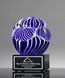 Picture of Intrigue Art Glass Sphere Trophy - Black Base