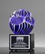 Picture of Intrigue Art Glass Sphere Trophy - Black Base
