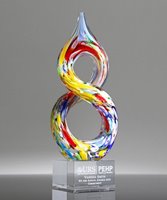 Picture of Infinity Art Glass Trophy