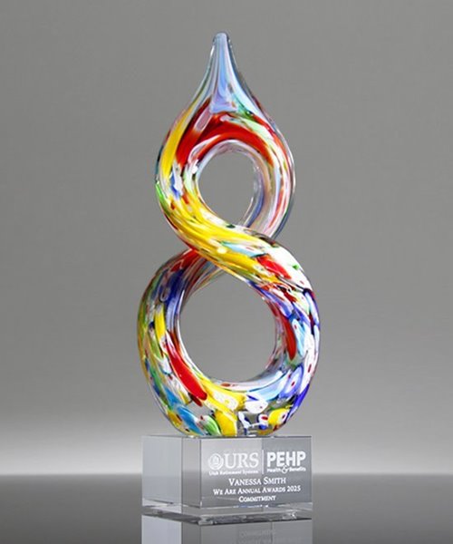 Picture of Infinity Art Glass Trophy