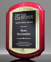 Picture of Rosewood Plaque Frame - Gold Sunburst  Casting