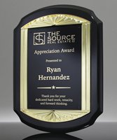 Picture of Black Piano Plaque Frame - Gold Sunburst  Casting