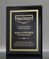 Picture of Tuxedo Glass Plaque - Gold Engraving
