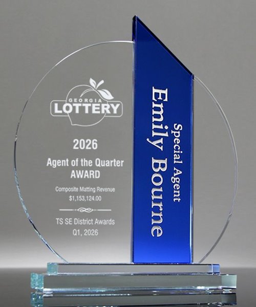 Picture of Atlantis Ellipse Crystal Award