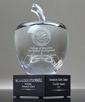 Picture of Executive Crystal Apple Trophy