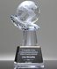 Picture of Crystal Globe on Hand Trophy With Engraved Base