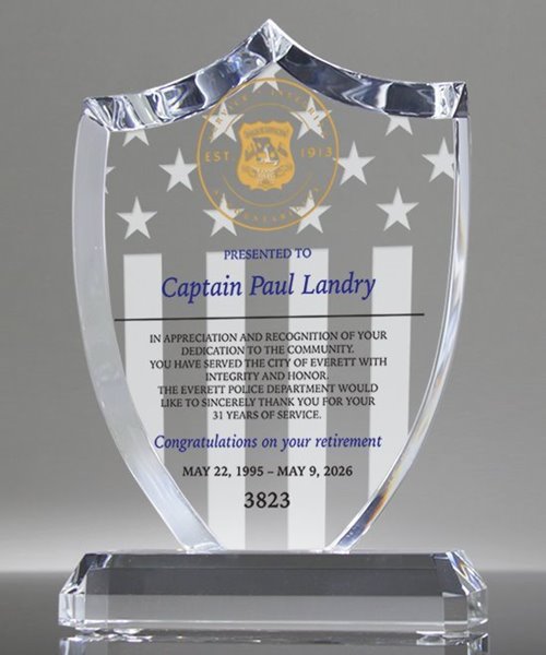 Picture of Distinguished Legacy Crystal Shield Award