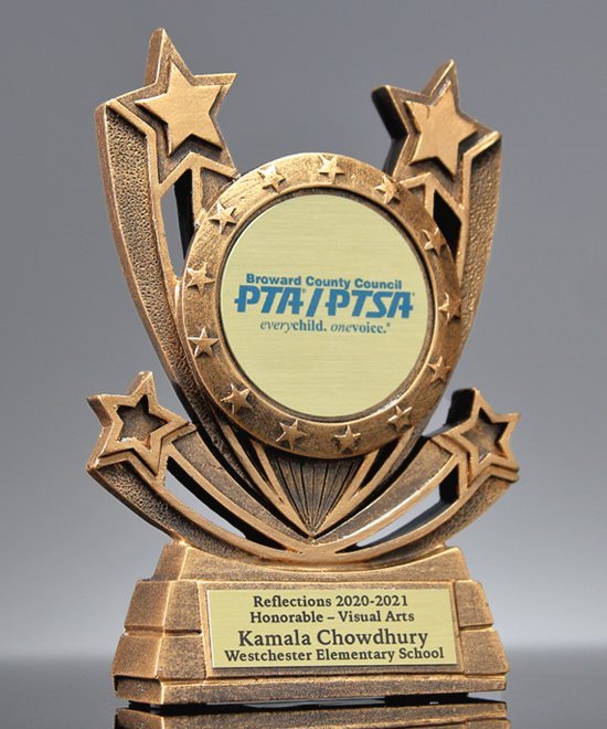 Twin Star Custom Insert Award | RF2500B | Edco Awards