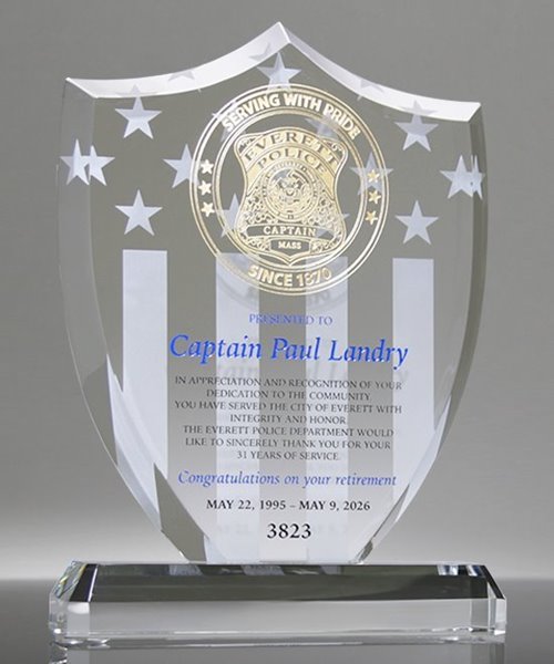 Picture of Distinguished Legacy Crystal Shield Award
