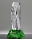 Picture of Beveled Green Crystal Slant Mounting Base