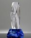 Picture of Beveled Blue Crystal Slant Mounting Base