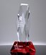 Picture of Beveled Red Crystal Slant Mounting Base
