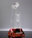 Picture of Beveled Red Crystal Slant Mounting Base
