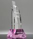 Picture of Beveled Pink Crystal Slant Mounting Base