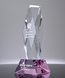 Picture of Beveled Pink Crystal Slant Mounting Base