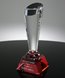 Picture of Beveled Red Crystal Slant Mounting Base