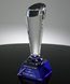Picture of Beveled Blue Crystal Slant Mounting Base