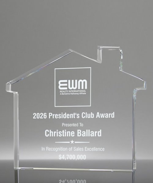 Picture of Crystal House Paperweight Award