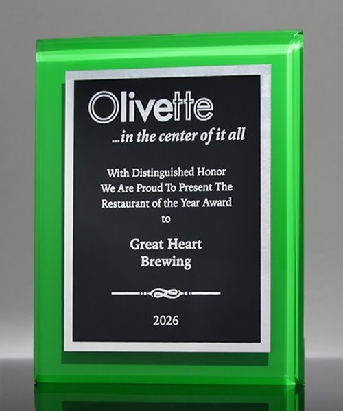 Picture of Green Acrylic Award Plaque
