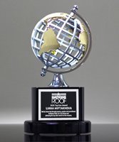 Picture of Chroma Silver & Gold Metal Globe Award
