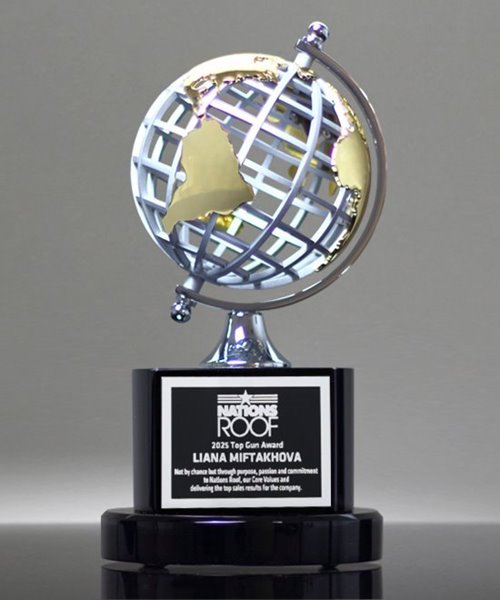 Picture of Chroma Silver & Gold Metal Globe Award