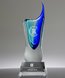Picture of Radiance Sapphire Art Glass Vase - Clear Base