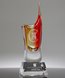 Picture of Radiance Crimson Art Glass Vase - Clear Base