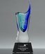 Picture of Radiance Sapphire Art Glass Vase - Black Base