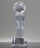 Picture of Collegiate Golf Crystal Trophy