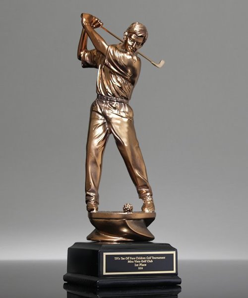 Picture of Copper Golfer Trophy Sculpture