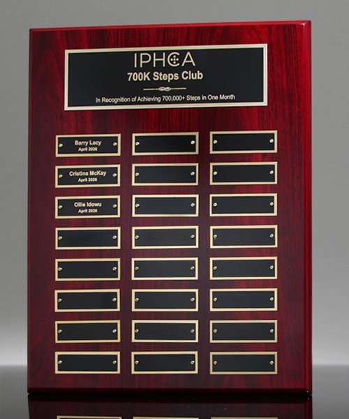 Picture of Classic 24-Plate Rosewood Piano Perpetual Plaque Award